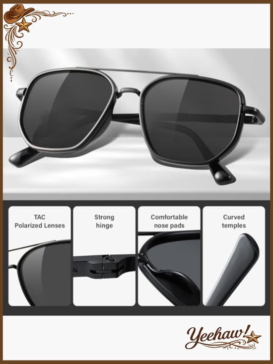 Aviator Sunglasses Polarized UV Protection Vintage Unisex Metal Frame